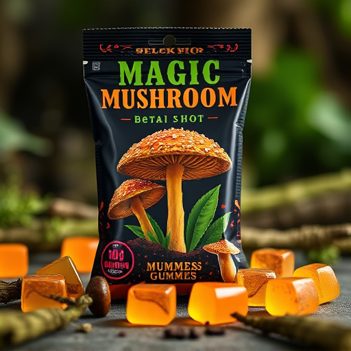 Magic Mushroom Gummies Packaging Shots