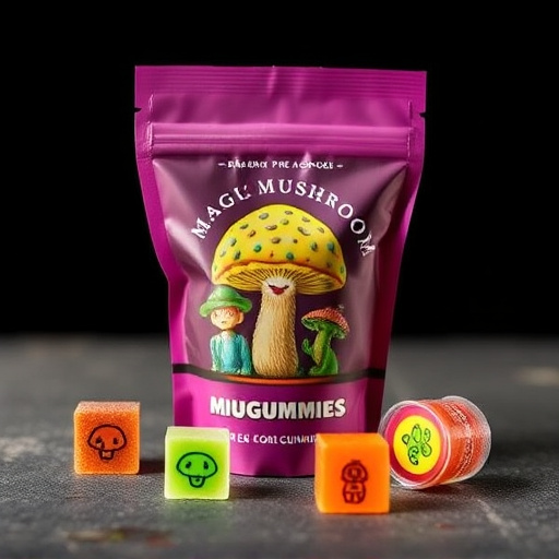 Magic Mushroom Gummies Packaging Shots