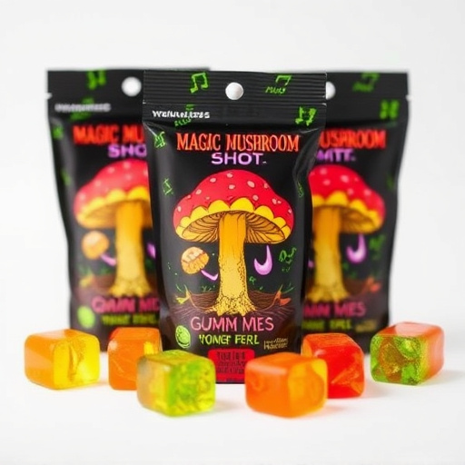 Magic Mushroom Gummies Packaging Shots