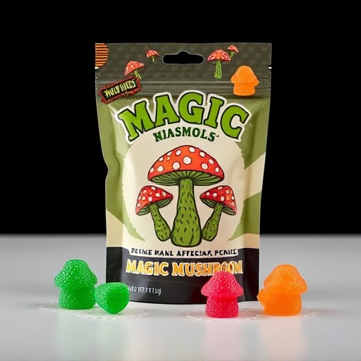 Magic Mushroom Gummies Packaging Shots