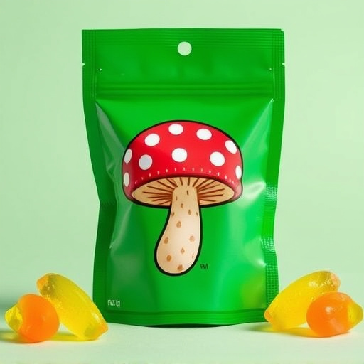 Magic Mushroom Gummies Packaging Shots