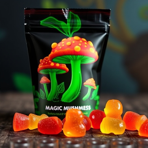 Magic Mushroom Gummies Packaging Shots
