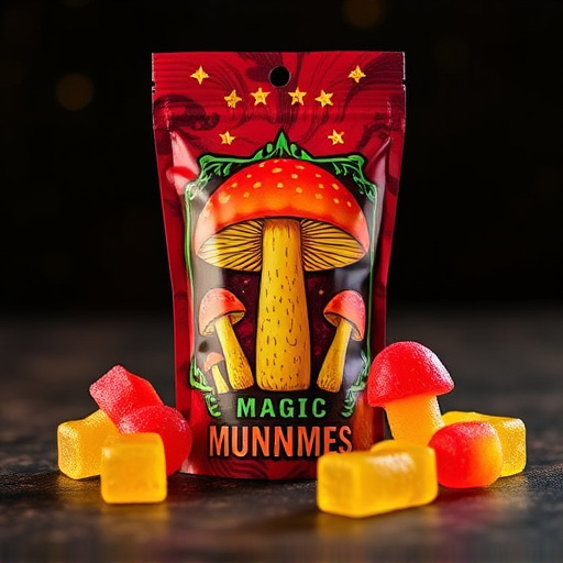 Magic Mushroom Gummies Packaging Shots