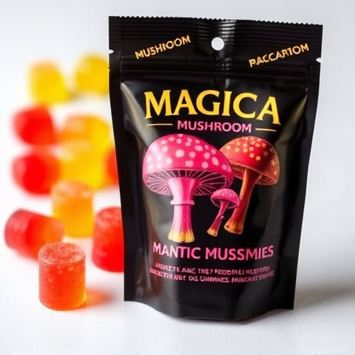Magic Mushroom Gummies Packaging Shots