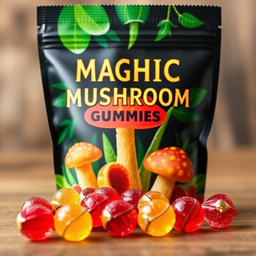 Magic Mushroom Gummies Packaging Shots