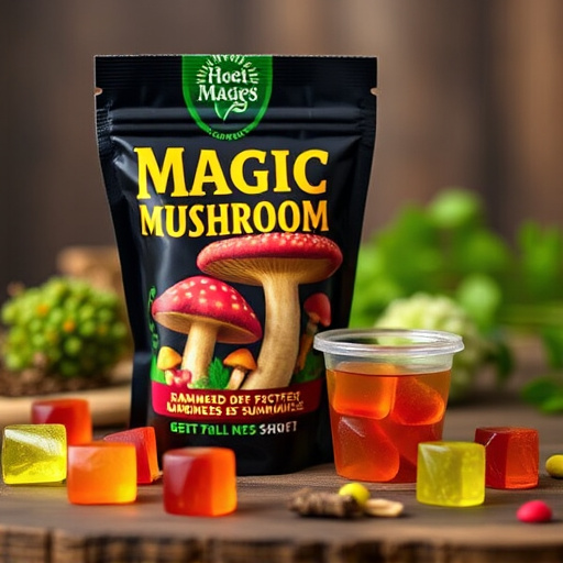 Magic Mushroom Gummies Packaging Shots