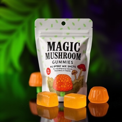 Magic Mushroom Gummies Packaging Shots