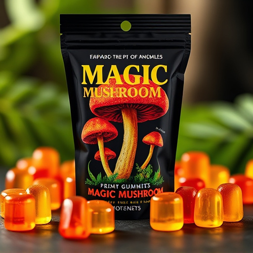 Magic Mushroom Gummies Packaging Shots
