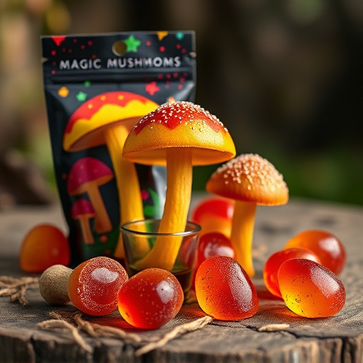 Magic Mushroom Gummies Packaging Shots
