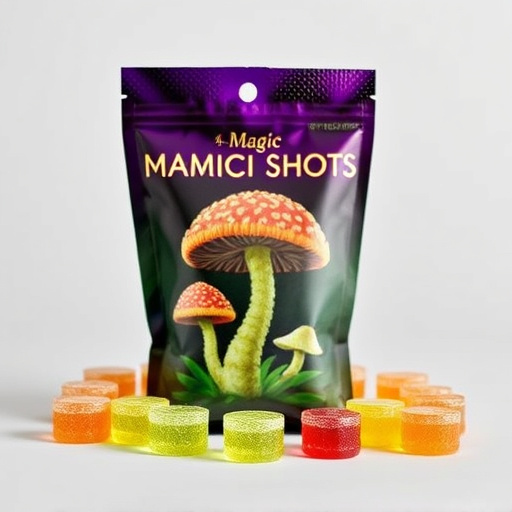 Magic Mushroom Gummies Packaging Shots