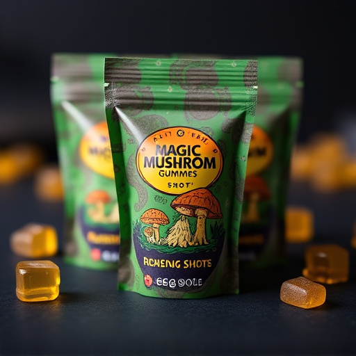 Magic Mushroom Gummies Packaging Shots