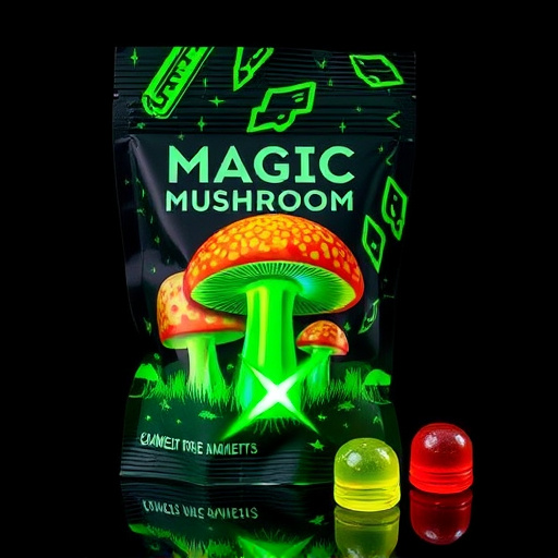 Magic Mushroom Gummies Packaging Shots