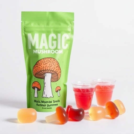 Magic Mushroom Gummies Packaging Shots