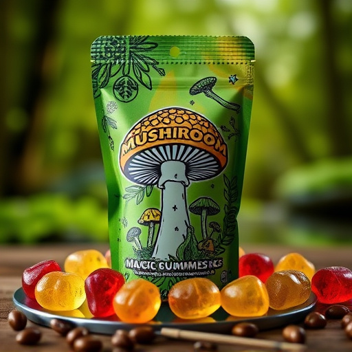 Magic Mushroom Gummies Packaging Shots