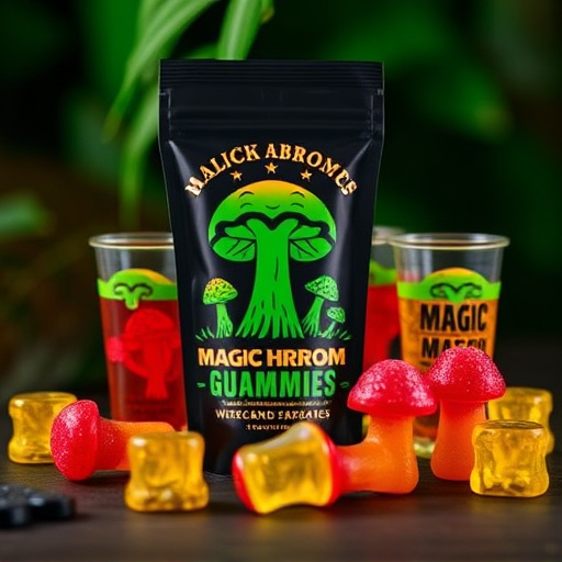 Magic Mushroom Gummies Packaging Shots
