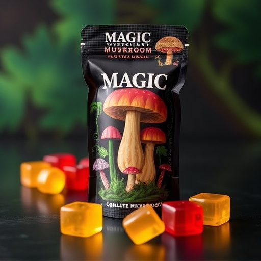 Magic Mushroom Gummies Packaging Shots