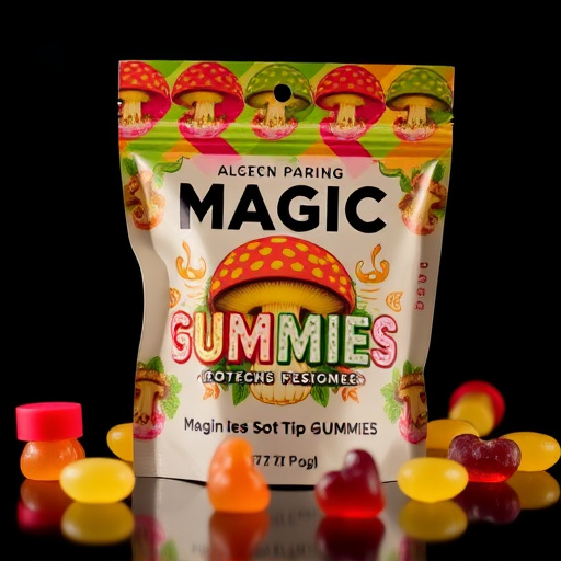 Magic Mushroom Gummies Packaging Shots