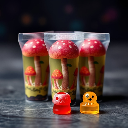 Magic Mushroom Gummies Packaging Shots