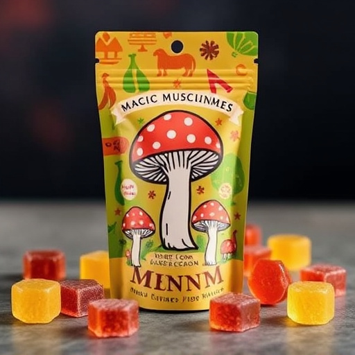 Magic Mushroom Gummies Packaging Shots