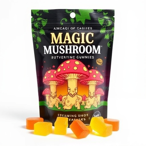 Magic Mushroom Gummies Packaging Shots