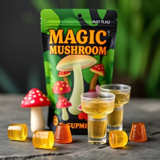 Magic Mushroom Gummies Packaging Shots