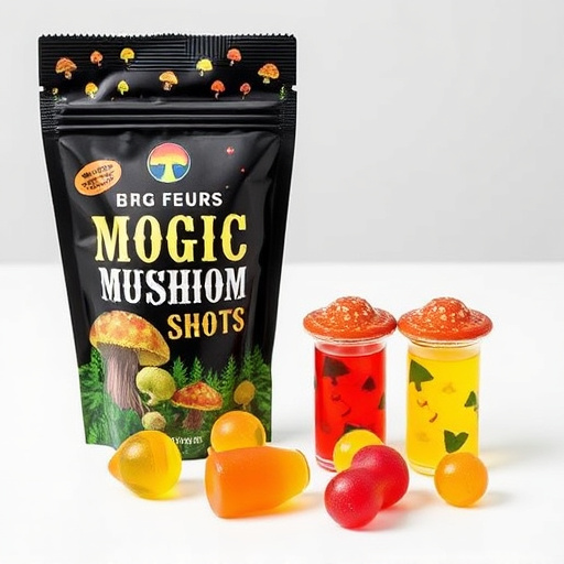 Magic Mushroom Gummies Packaging Shots