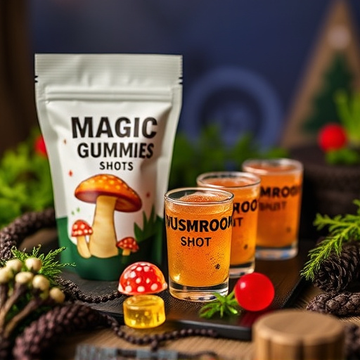 Magic Mushroom Gummies Packaging Shots