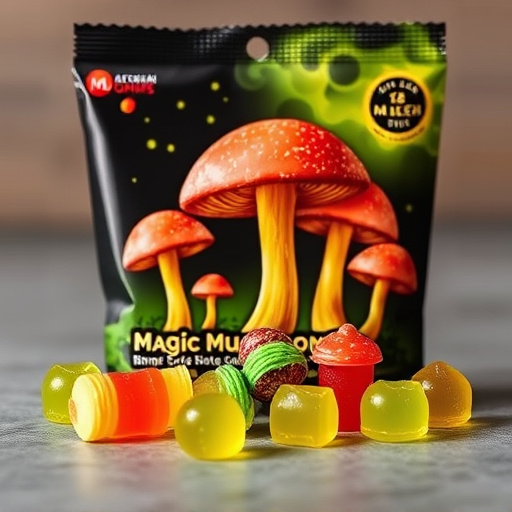 Magic Mushroom Gummies Packaging Shots