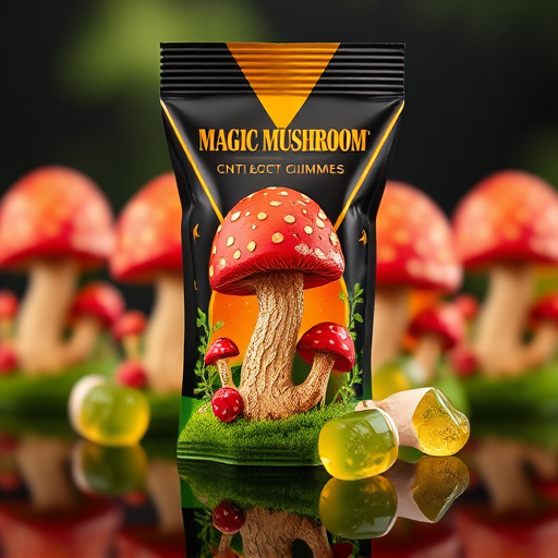 Magic Mushroom Gummies Packaging Shots