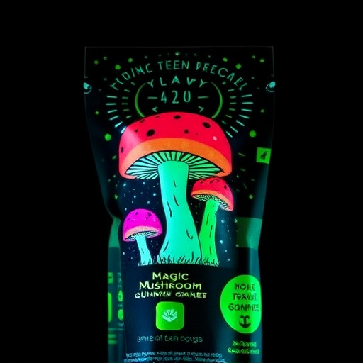 Magic Mushroom Gummies Packaging Shots