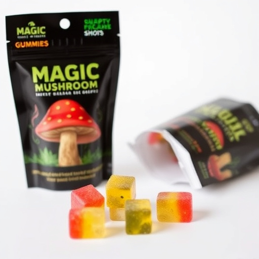 Magic Mushroom Gummies Packaging Shots
