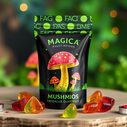 Magic Mushroom Gummies Packaging Shots