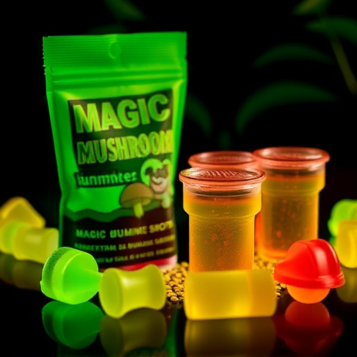 Magic Mushroom Gummies Packaging Shots