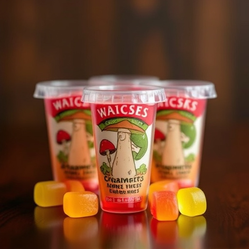 Magic Mushroom Gummies Packaging Shots