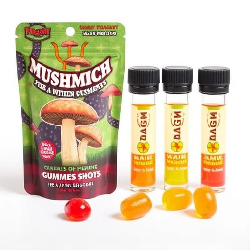 Magic Mushroom Gummies Packaging Shots