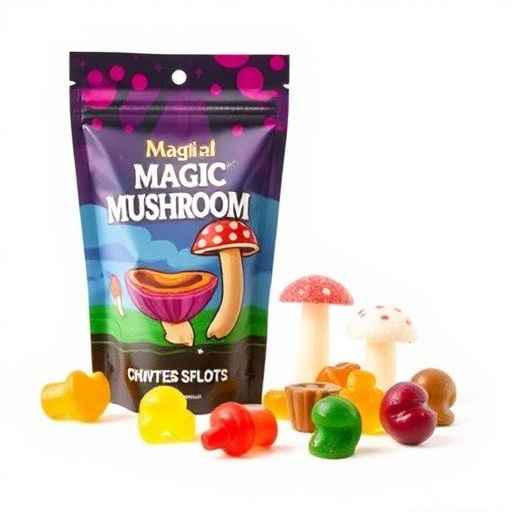 Magic Mushroom Gummies Packaging Shots