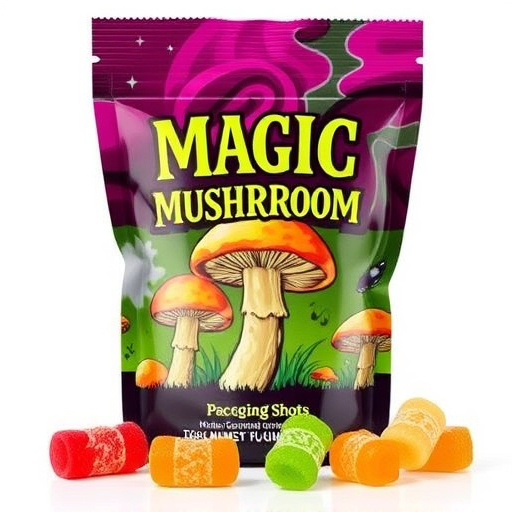 Magic Mushroom Gummies Packaging Shots