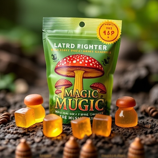 Magic Mushroom Gummies Packaging Shots