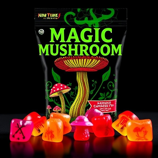 Magic Mushroom Gummies Packaging Shots