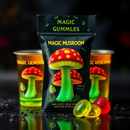 Magic Mushroom Gummies Packaging Shots