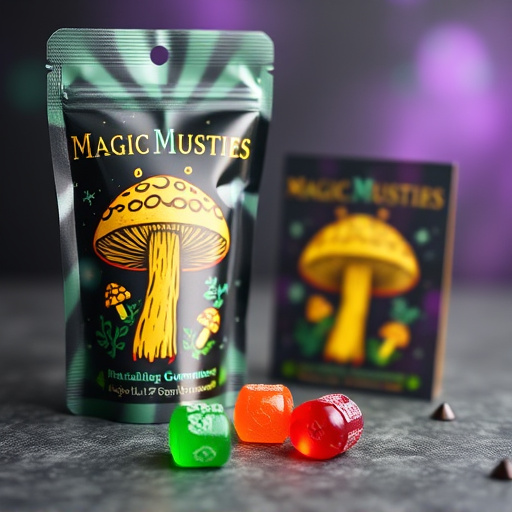 Magic Mushroom Gummies Packaging Shots