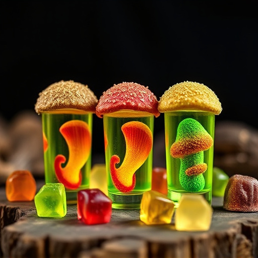 Magic Mushroom Gummies Packaging Shots