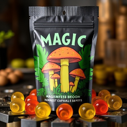 Magic Mushroom Gummies Packaging Shots