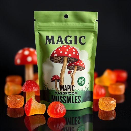 Magic Mushroom Gummies Packaging Shots