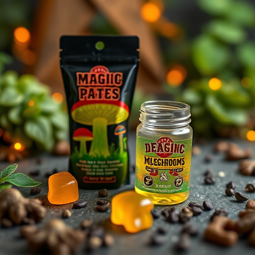 Magic Mushroom Gummies Packaging Shots