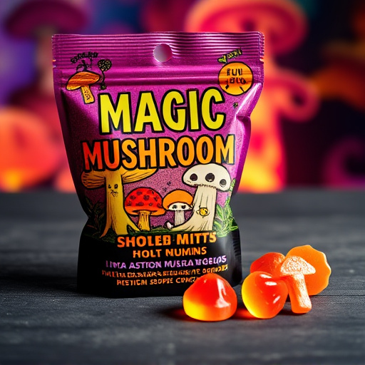 Magic Mushroom Gummies Packaging Shots