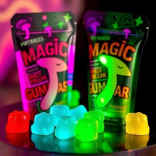 Magic Mushroom Gummies Packaging Shots
