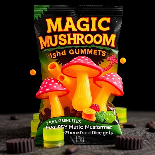 Magic Mushroom Gummies Packaging Shots