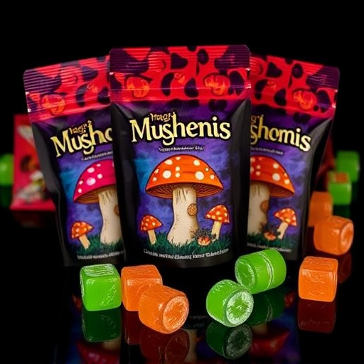 Magic Mushroom Gummies Packaging Shots