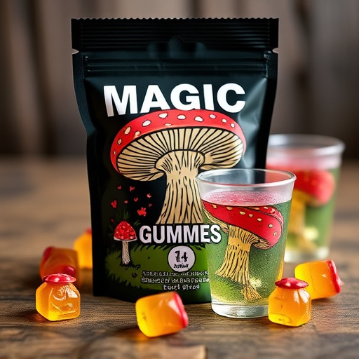 Magic Mushroom Gummies Packaging Shots